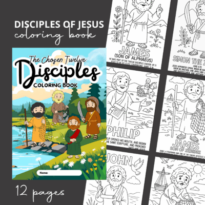 12 Apostles of Jesus Coloring Pages Printable Bible Christian Sunday School
