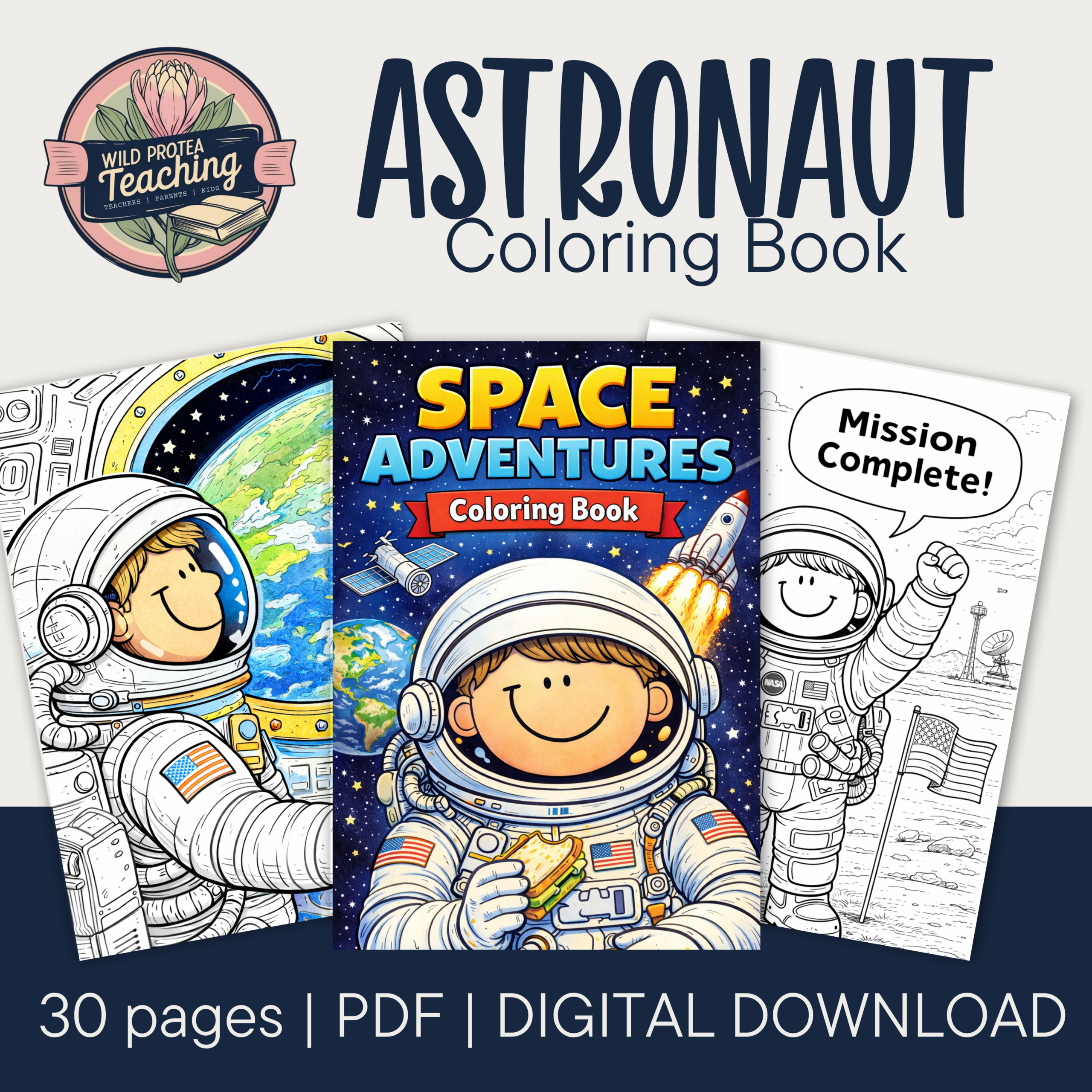 Space Adventures Coloring Book